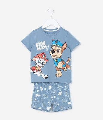 Pijama Infantil em Algodão com Estampa Patrulha Canina- Tam 2 A 4