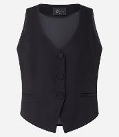 Colete Slim Alfaiatado com Decote V e Barra Assimétrica - 1