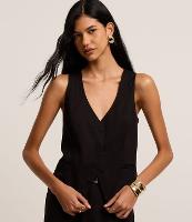 Colete Slim Alfaiatado com Decote V e Barra Assimétrica - 2