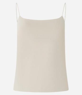 Blusa de Alça em Poliamida com Decote Reto