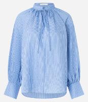 Blusa Boho em Liocel com Gola Padre e Listra de Fio Tinto - 1