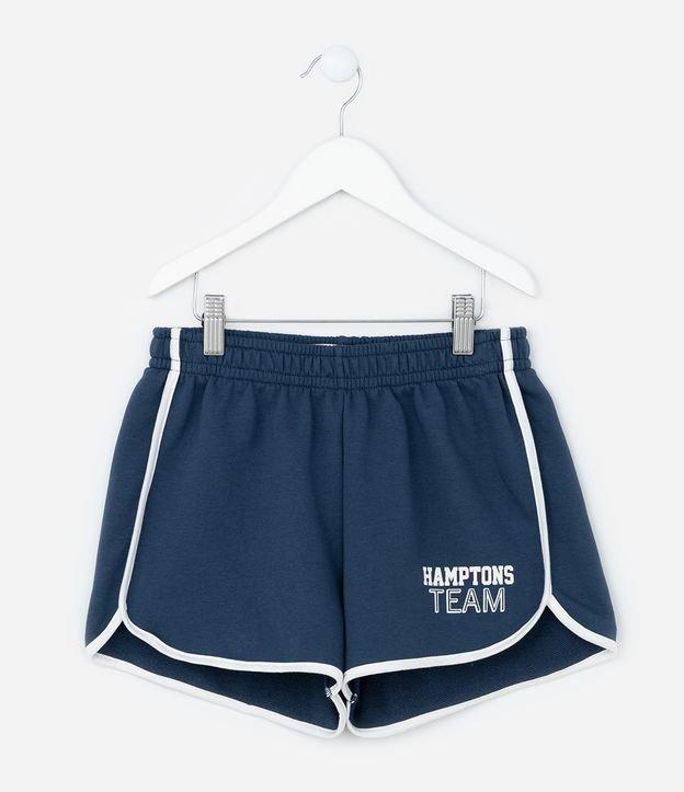 Short Runner Infantil em Moletom com Lettering - Tam 5 a 14 Anos - 1