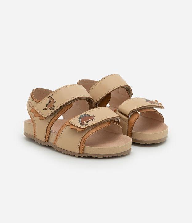 Sandália Infantil de Tiras Estampa Dinossauro - Tam 20 A 27 - 1