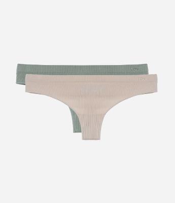 Kit 02 Calcinhas Biquíni Fio Seamless Texturizadas