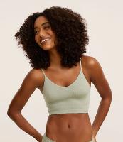 Sutiã Top Alongado sem Bojo em Poliamida Texturizada Seamless - 1