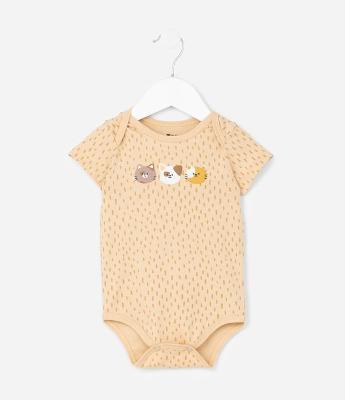 Body Infantil com Estampa de Bichinhos - Tam RN a 18 meses