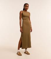 Vestido Longo em Ribana com Decote Halter nas Costas - 2