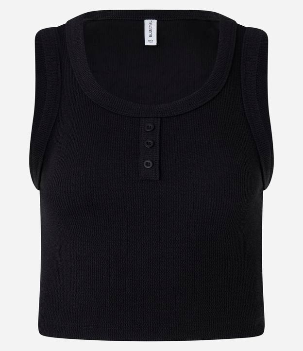 Blusa em Ribana com Botões Frontais - 1