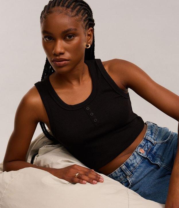 Blusa em Ribana com Botões Frontais - 2