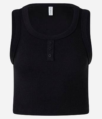 Blusa em Ribana com Botões Frontais