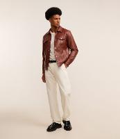 Calça Reta em Sarja com Etiqueta Aplicada - 2