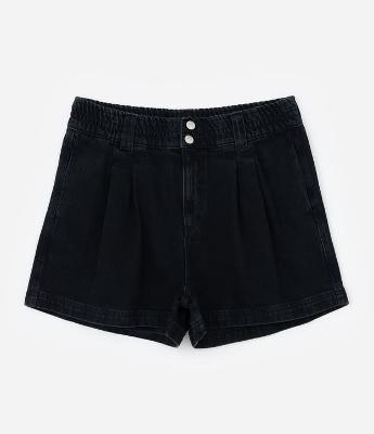 Short Clochard em Jeans com Abotoamento Duplo Curve & Plus Size