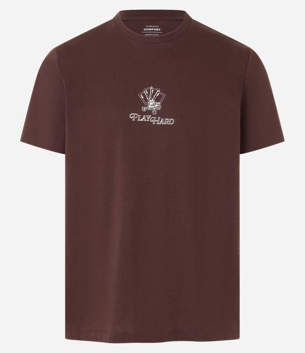 Camiseta Comfort em Algodão com Estampa de Cassino e Lettering - 1