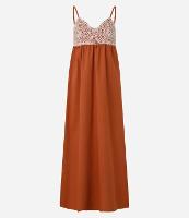 Vestido Longo em Viscolinho com Bordado de Flor no Bust - 1