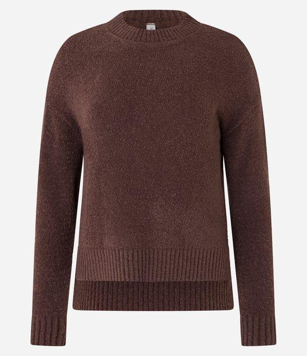 Suéter em Tricô Mousse com Barra Mullet - 1