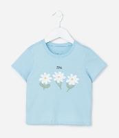 Blusa Infantil com Estampa de Margaridas - Tam 1 a 6 Anos - 1