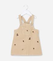 Salopete Infantil Jeans com Bordado Floral - Tam 1 a 6  Anos - 1