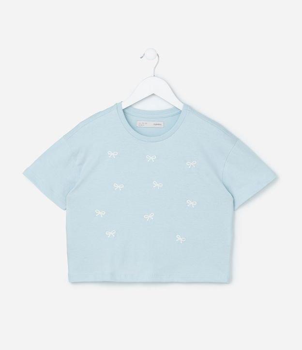 Blusa Cropped Infantil com Bordado Laços - Tam 5 a 14 Anos - 1