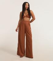 Calça Pantalona Alfaiatada com Pregas Frontais - 2