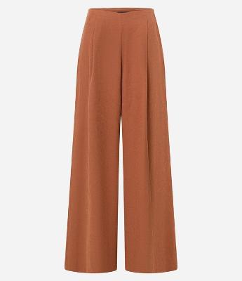 Calça Pantalona Alfaiatada com Pregas Frontais