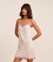 Camisola Alcinha em Viscose com Estampa Floral e Detalhe em Renda - 2