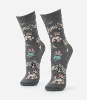 Meia Cano Alto em Algodão com Estampa de Cachorrinhos - 1