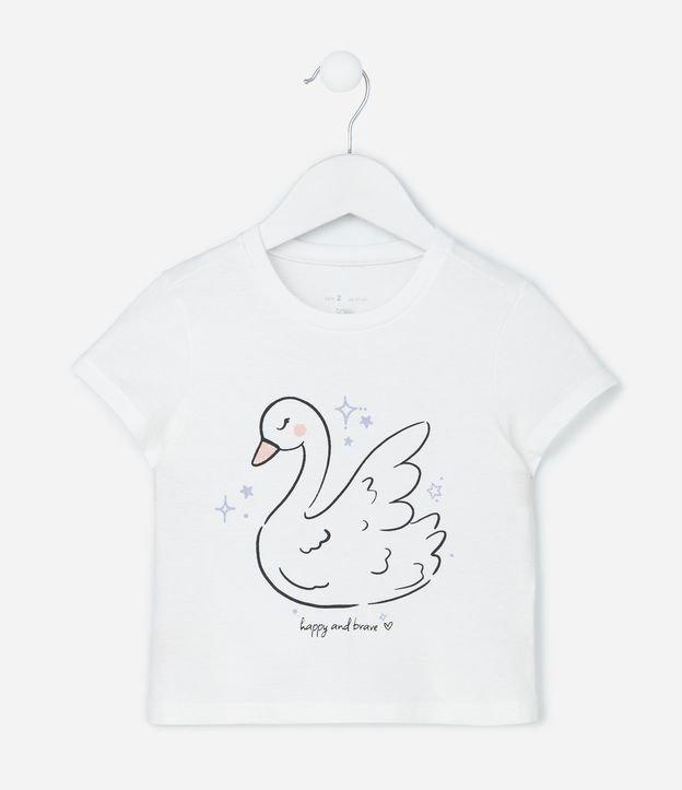 Blusa Infantil com Estampa Cisne - Tam 1 a 6 Anos - 1