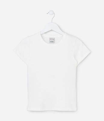 Blusa Infantil em Ribana Liso Básica - Tam 5 a 14 Anos