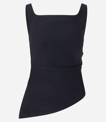 Blusa em Bengaline com Barra Assimétrica