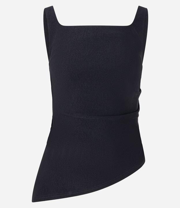 Blusa em Bengaline com Barra Assimétrica - 1