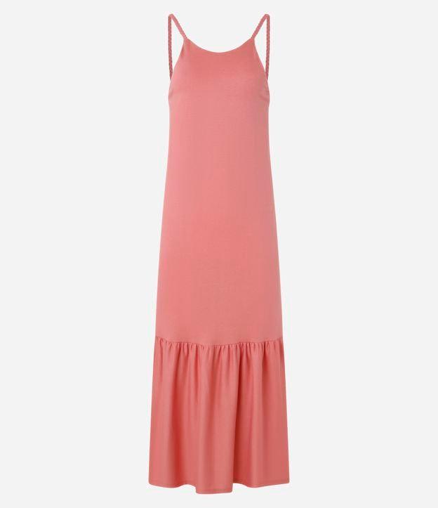 Vestido Longo em Algodão com Alça Trançada - 1