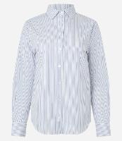 Camisa em Tricoline com Listras de Fio Tinto - 1