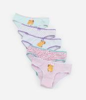 Kit 05 Calcinhas Infantis com Estampa Capivara - Tam 2 a 10 Anos - 1