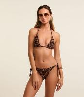 Biquíni Calcinha Lacinho Estampada de Onça com Ponteira de Madeira e Efeito Empina Bumbum - 2