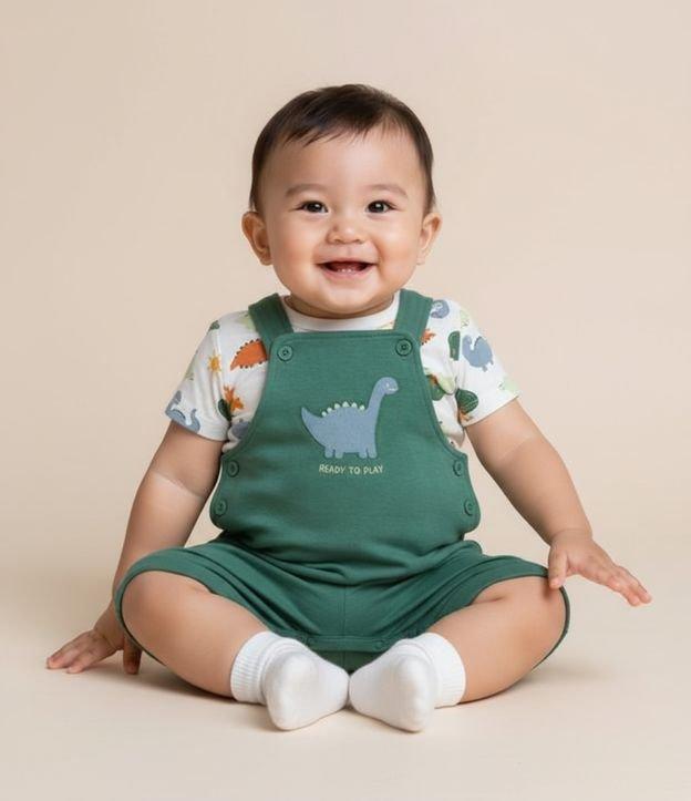 Conjunto Infantil com Estampa Dinossauro - Tam 0 a 18 meses - 2