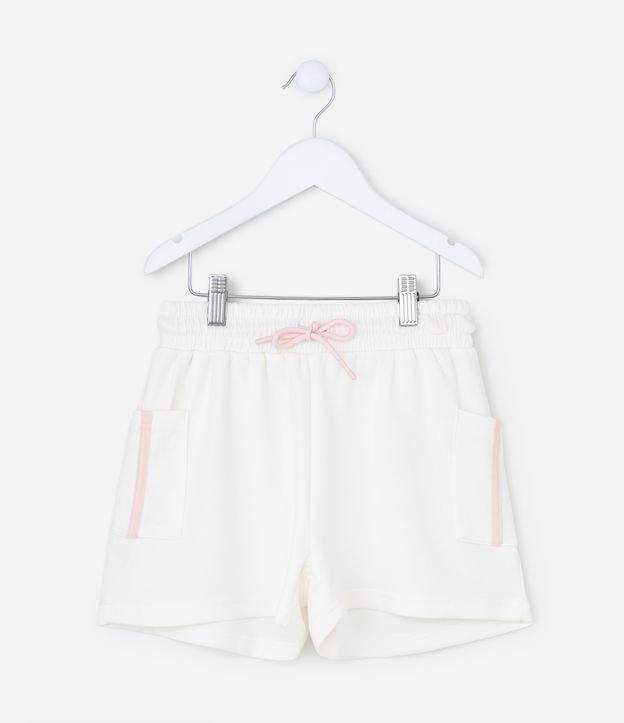 Short Infantil em Moletom com Bolsos - Tam 5 a 14 Anos - 1