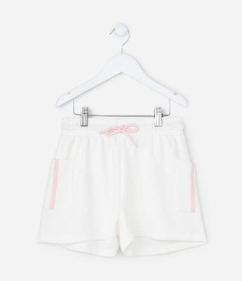 Short Infantil em Moletom com Bolsos - Tam 5 a 14 Anos