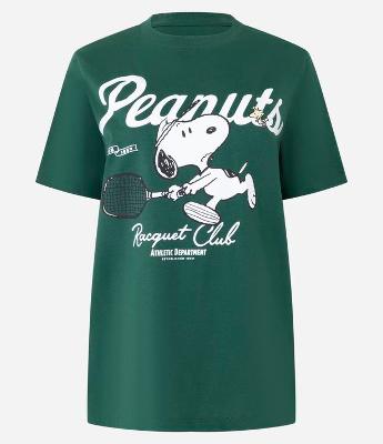 Camiseta Alongada em Algodão com Estampa Frontal Peanuts