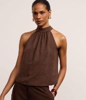 Blusa Frente Única em Crepe com Amarração na Gola Alta - 2