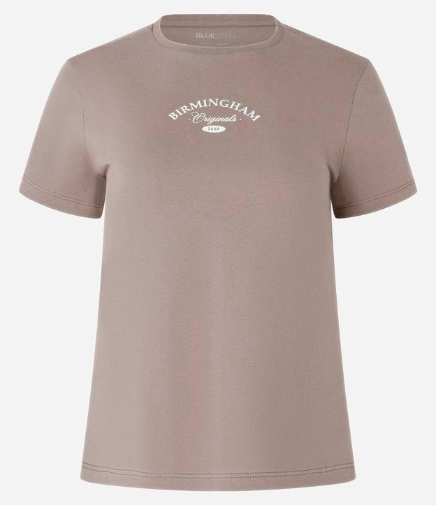 Blusa Baby Look em Algodão com Lettering Birmingham - 1