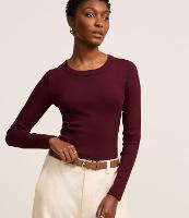 Blusa Básica Canelada em Ribana com Gola Redonda - 3