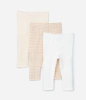 Kit 03 Calças Infantis Leggings Variadas - Tam RN a 18 Meses - 1