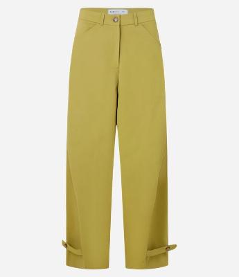 Calça Balloon em Sarja com Martingale na Barra