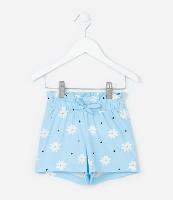 Short Infantil com Estampa de Margaridas e Corações - Tam 1 A 5 Anos - 1