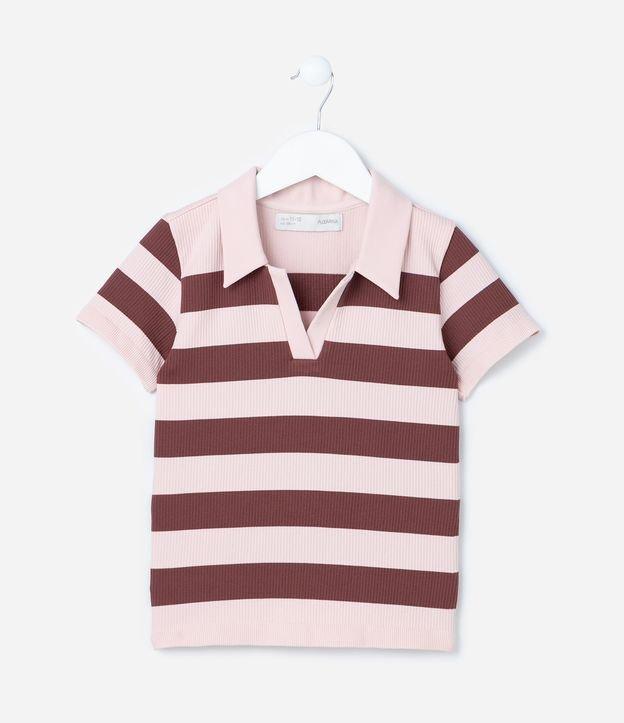 Camisa Infantil com Gola Polo Seamless - Tam 5 a 14 Anos - 1