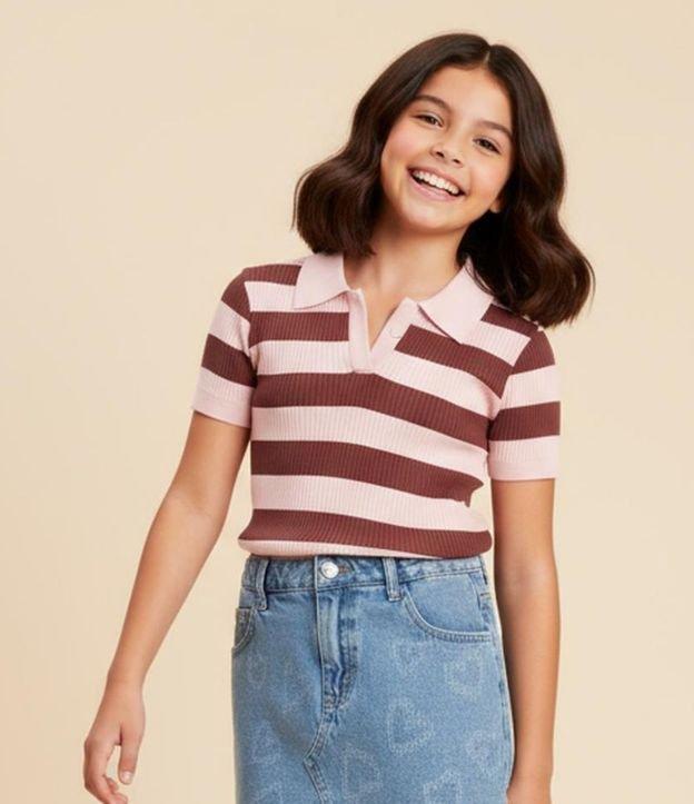 Camisa Infantil com Gola Polo Seamless - Tam 5 a 14 Anos - 2