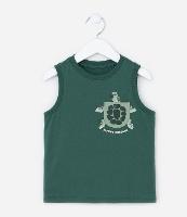 Regata Infantil com Bolsinho Estampa Tartaruga - Tam 1 a 6 Anos - 1