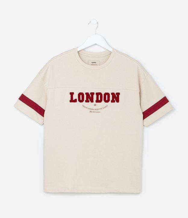 Camiseta Infantil em Chenile com Bordado Lettering -  Tam 5 A 14 Anos - 1