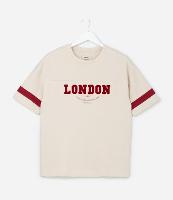 Camiseta Infantil em Chenile com Bordado Lettering -  Tam 5 A 14 Anos - 1