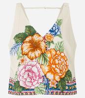 Blusa em Viscose Twill Floral com Elastico e Alca Quadradinha - 1